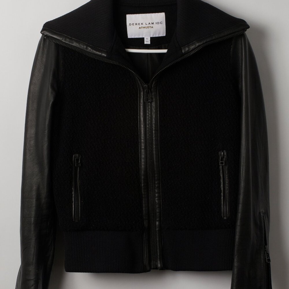 10 Crosby Derek LAM x Athleta Lamb Leather Wool Jacket  XS